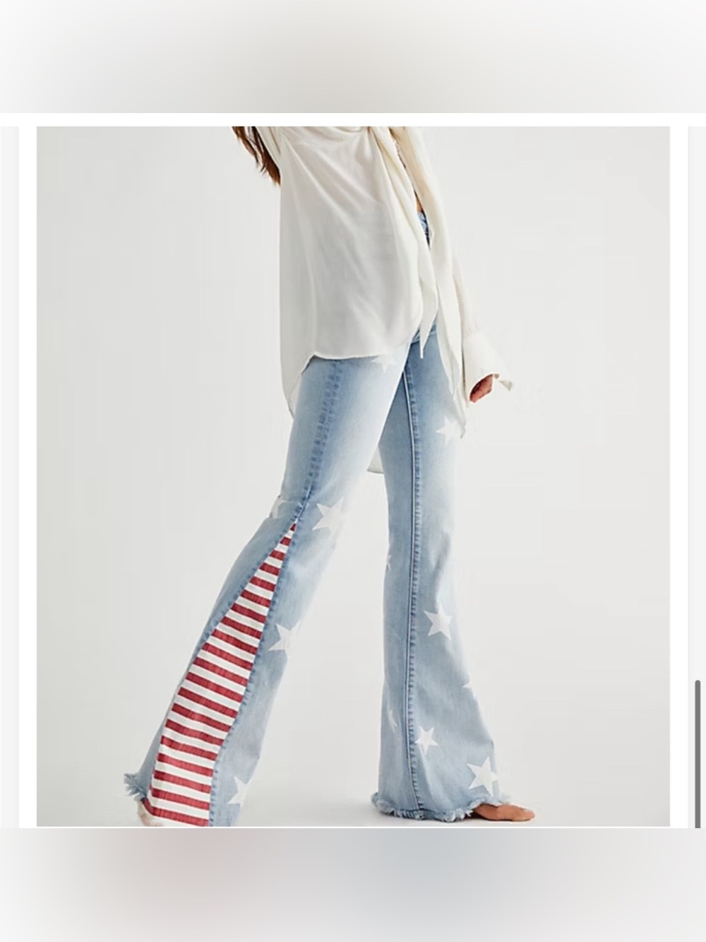 DRIFTWOOD FLARE JEANS "STARS & STRIPES FARRAH" - Picture 2 of 10